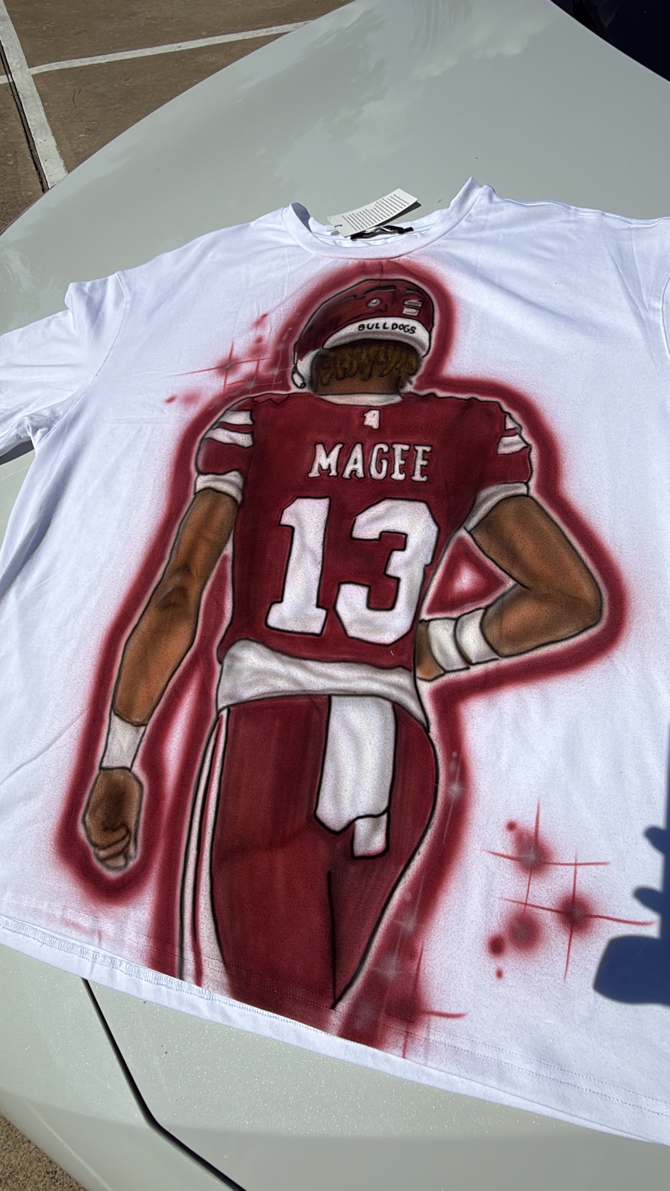 Football portrait airbrush shirt