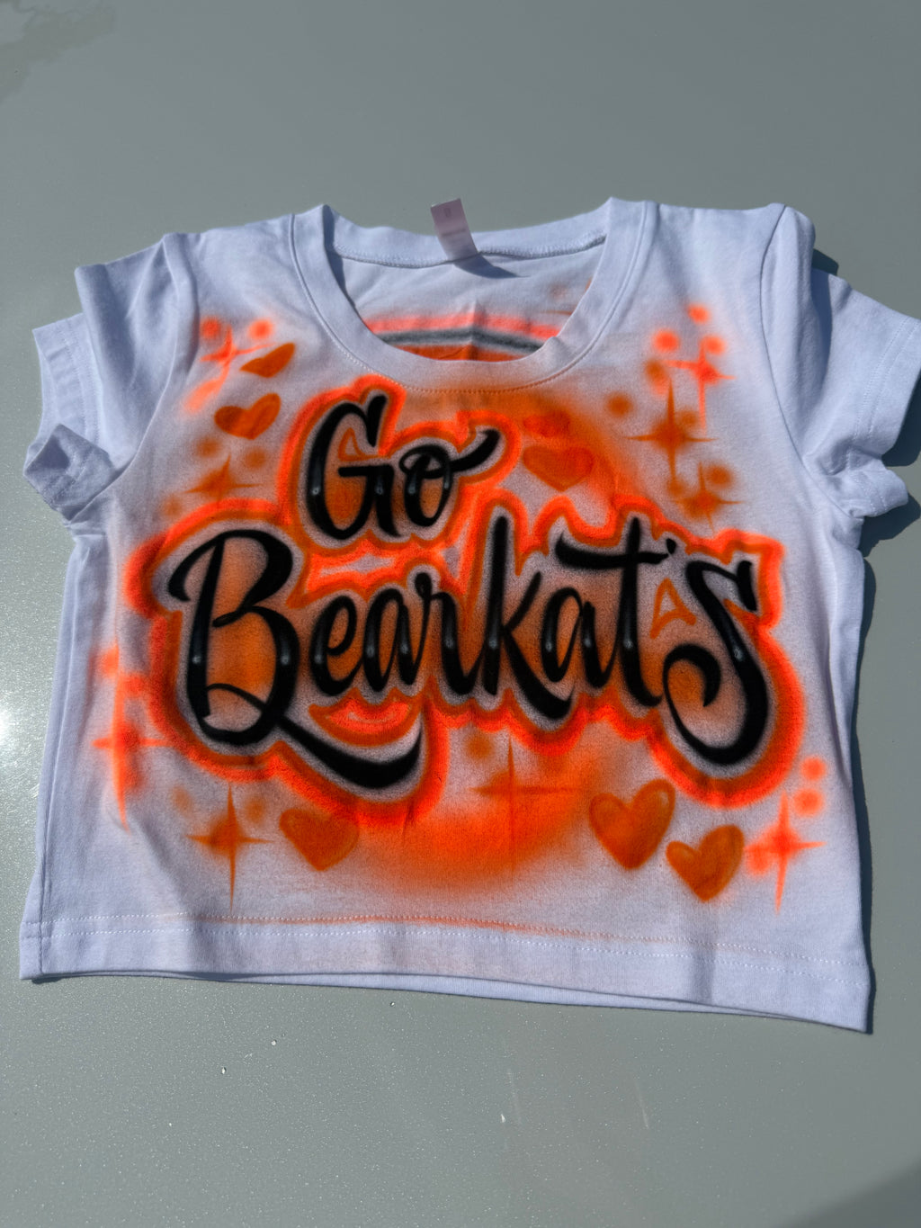 Fitted Cropped Airbrush Tank Top FRONT DESIGN ONLY