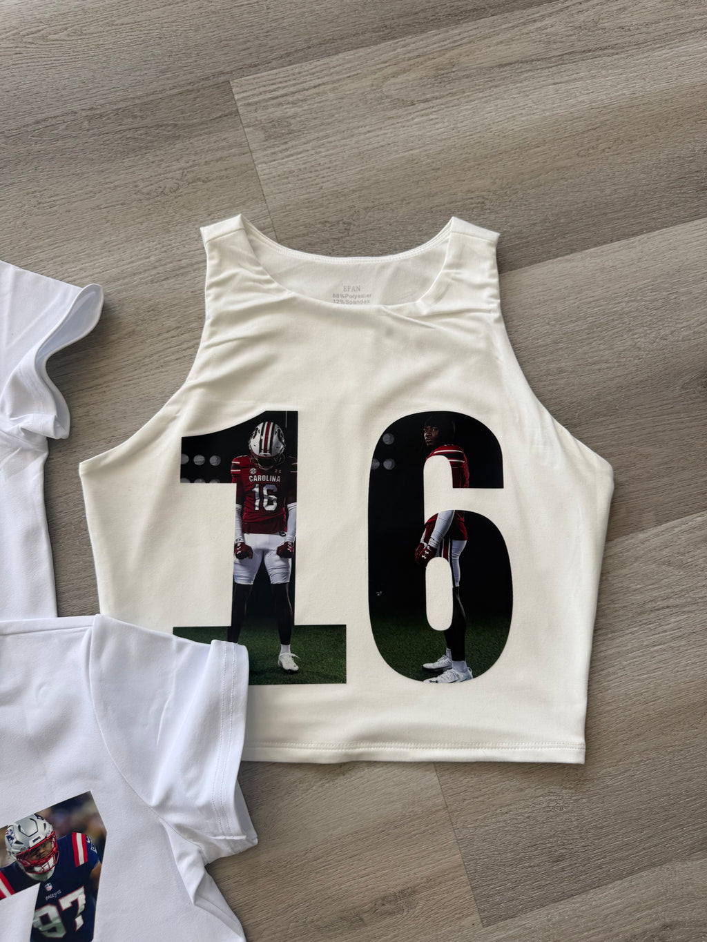 Number Sleeveless Crop Top