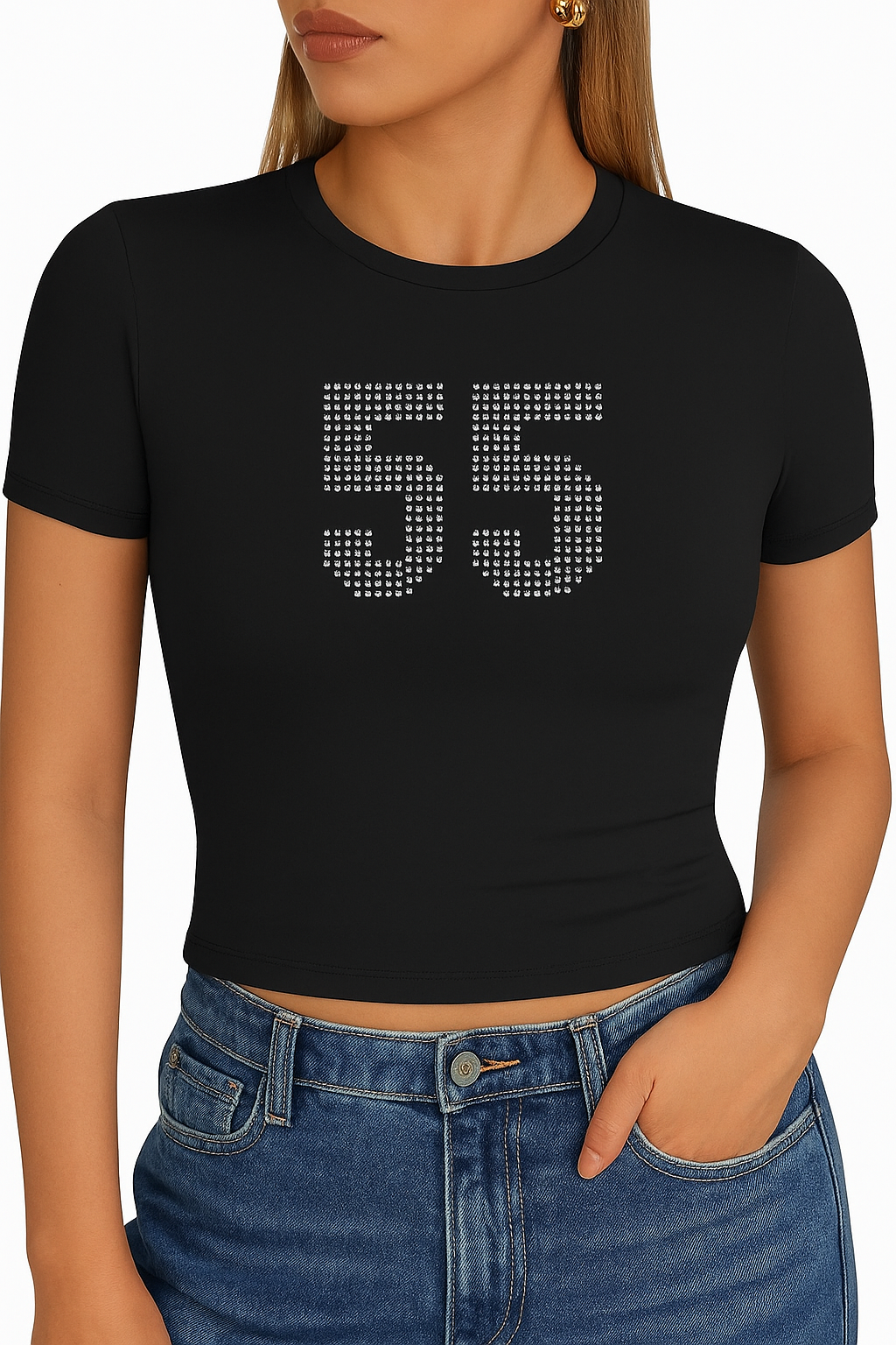 Bedazzled Game Day Fitted Top