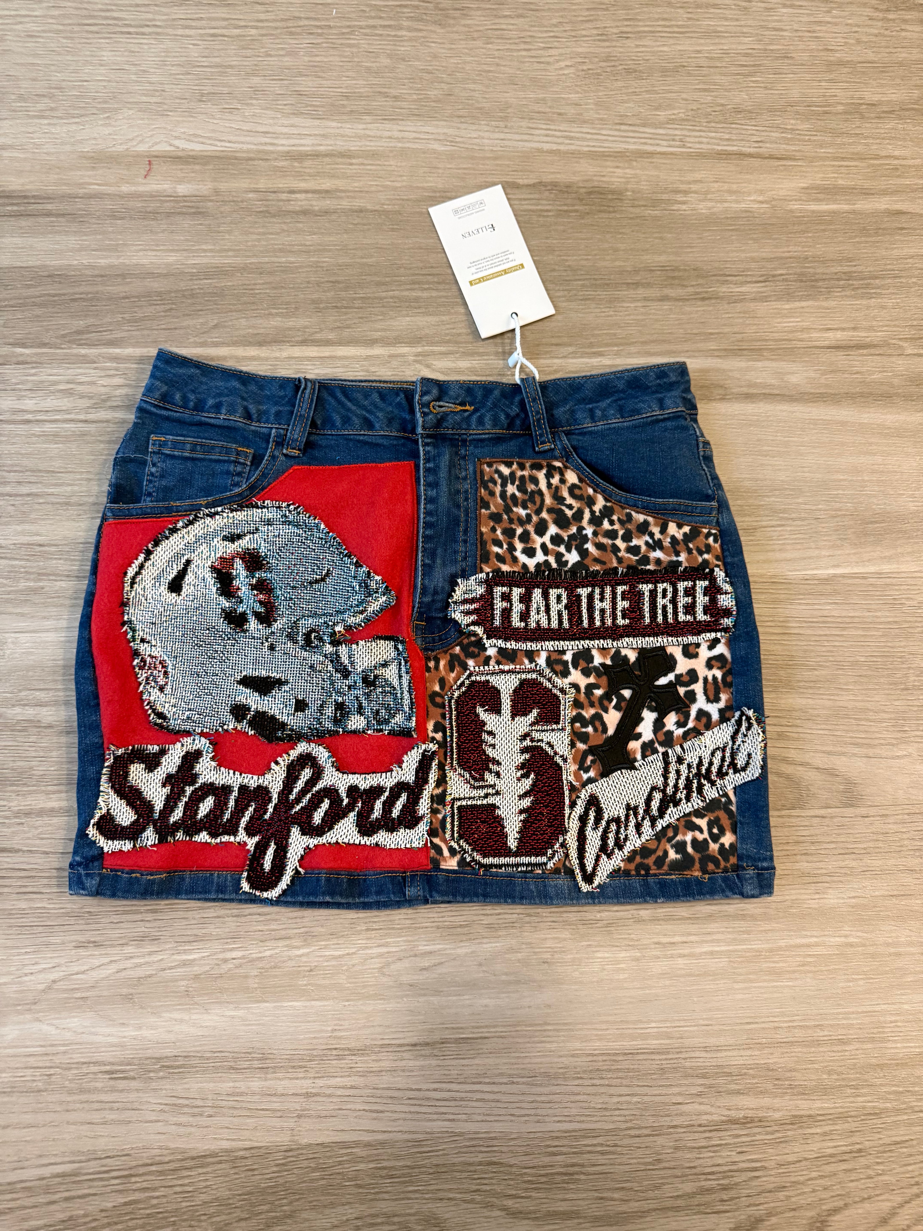 Tapestry patch skirt