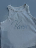 Signature Name Rhinestone Tank Top