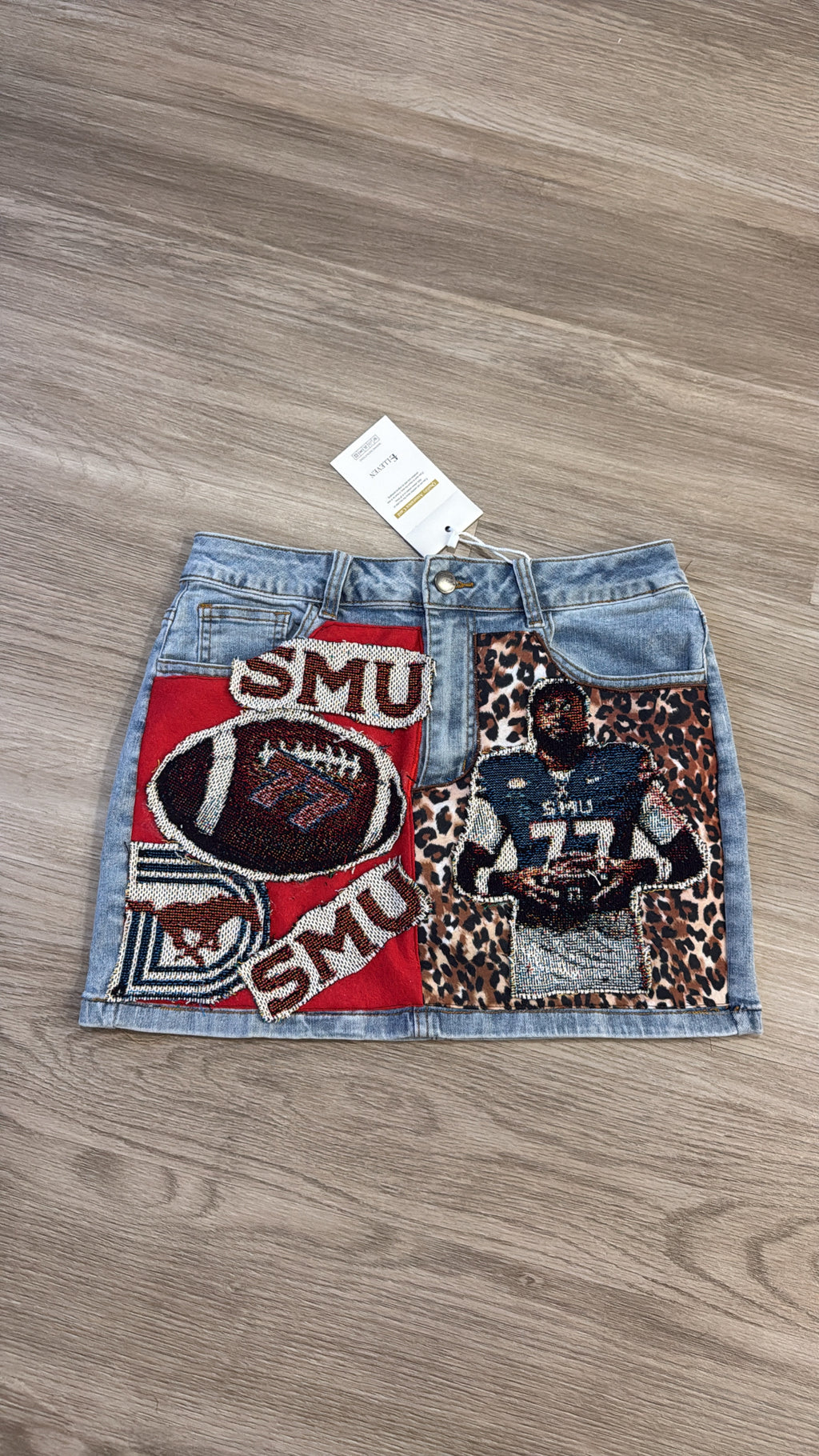 Tapestry patch skirt