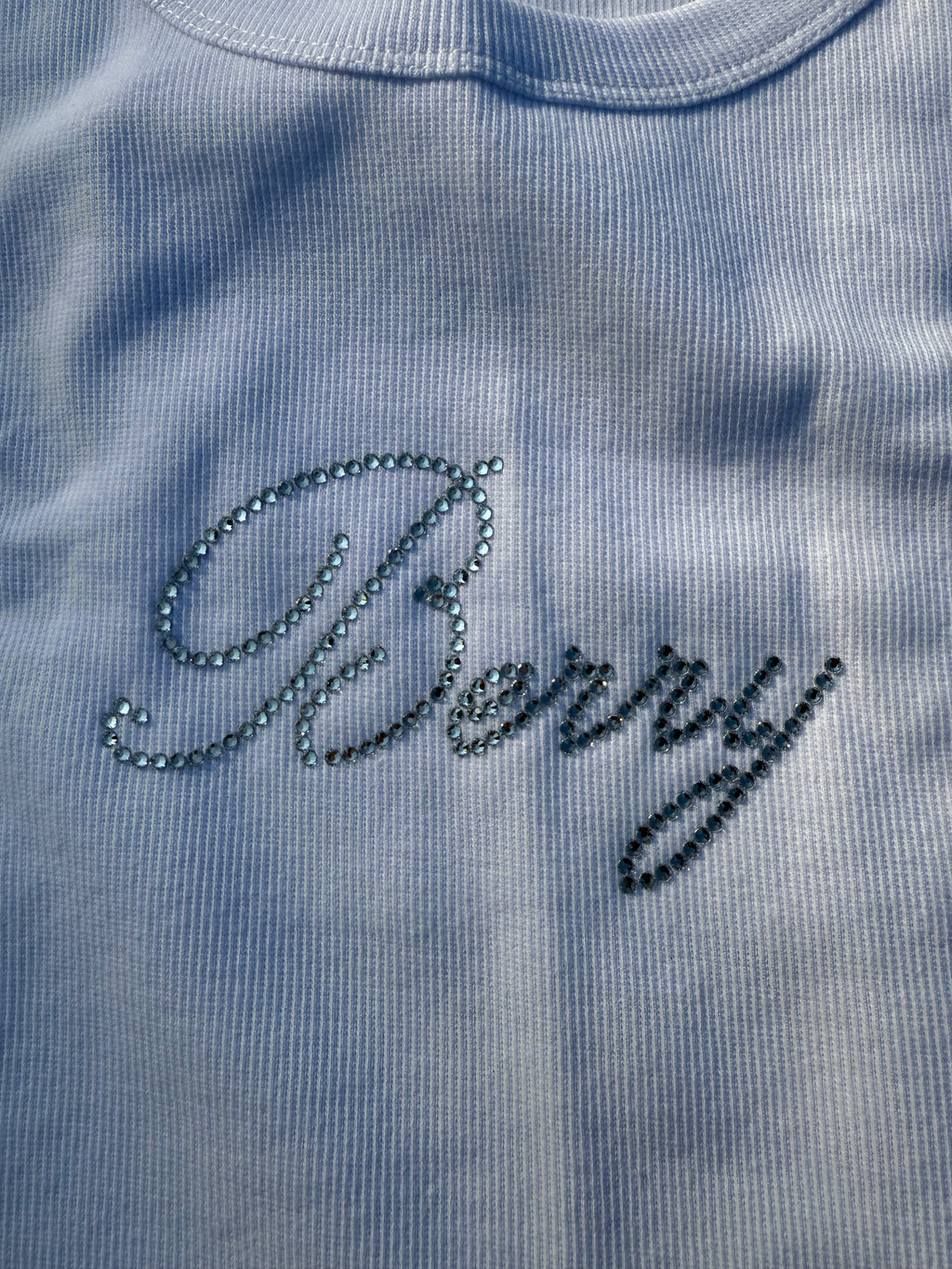 Signature Name Rhinestone Tank Top