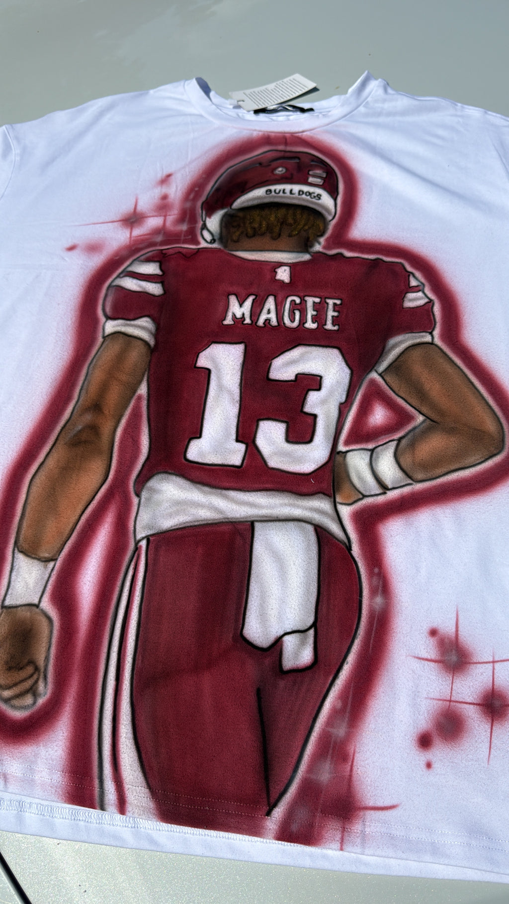 Football portrait airbrush shirt