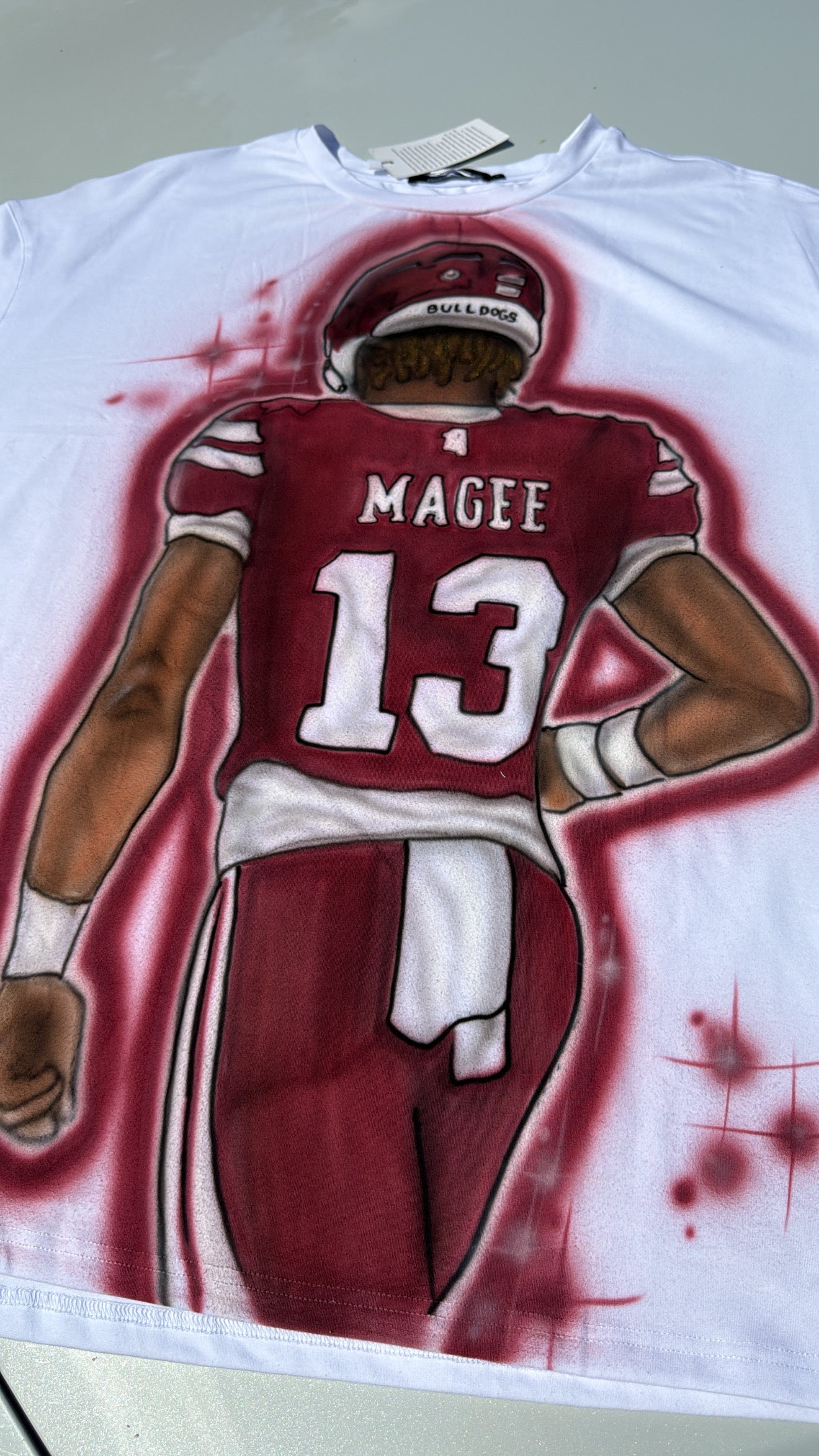 Football portrait airbrush shirt