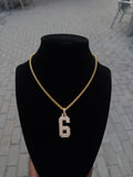 Gold Rush Number Pendant