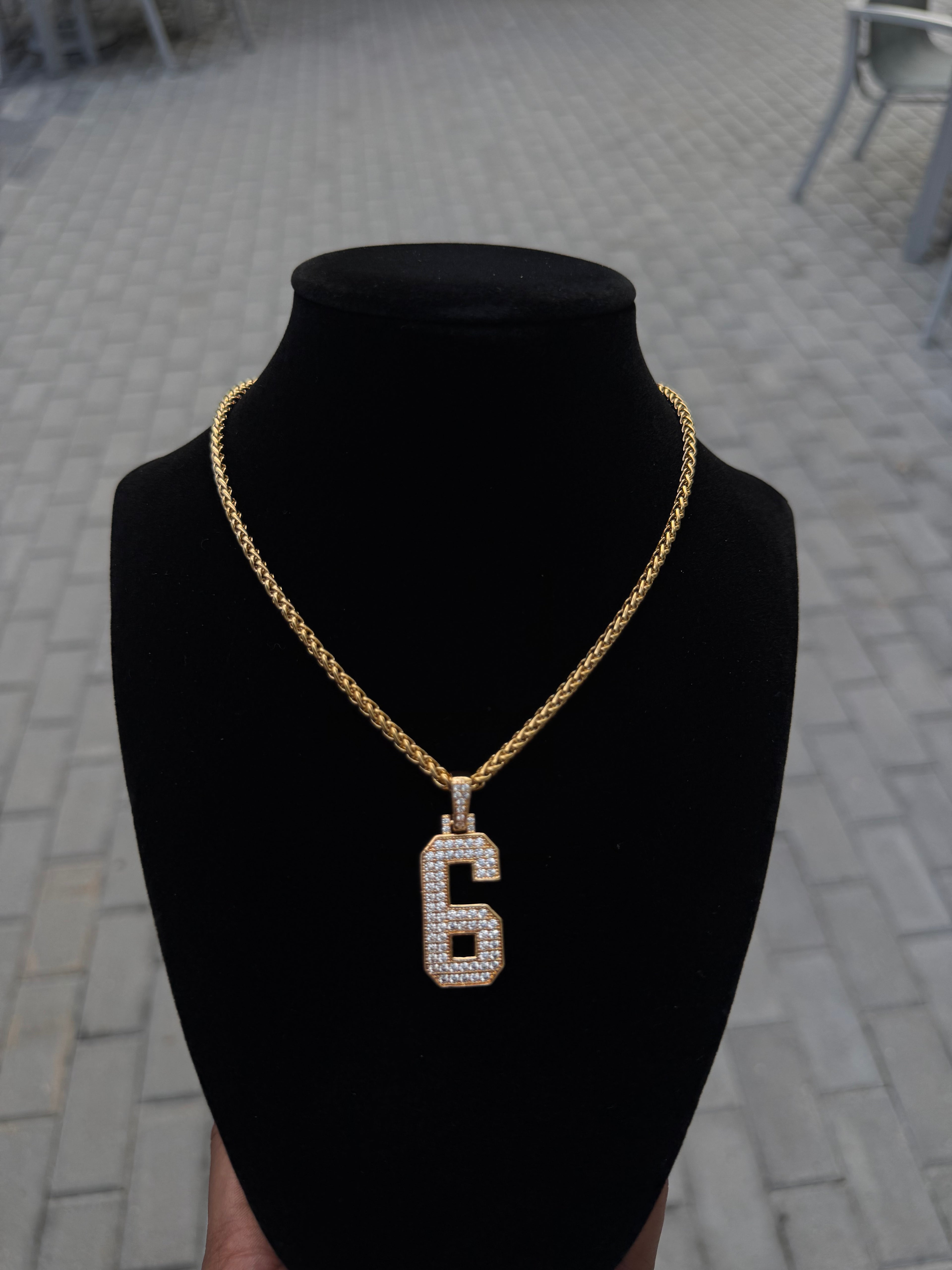 Gold Rush Number Pendant
