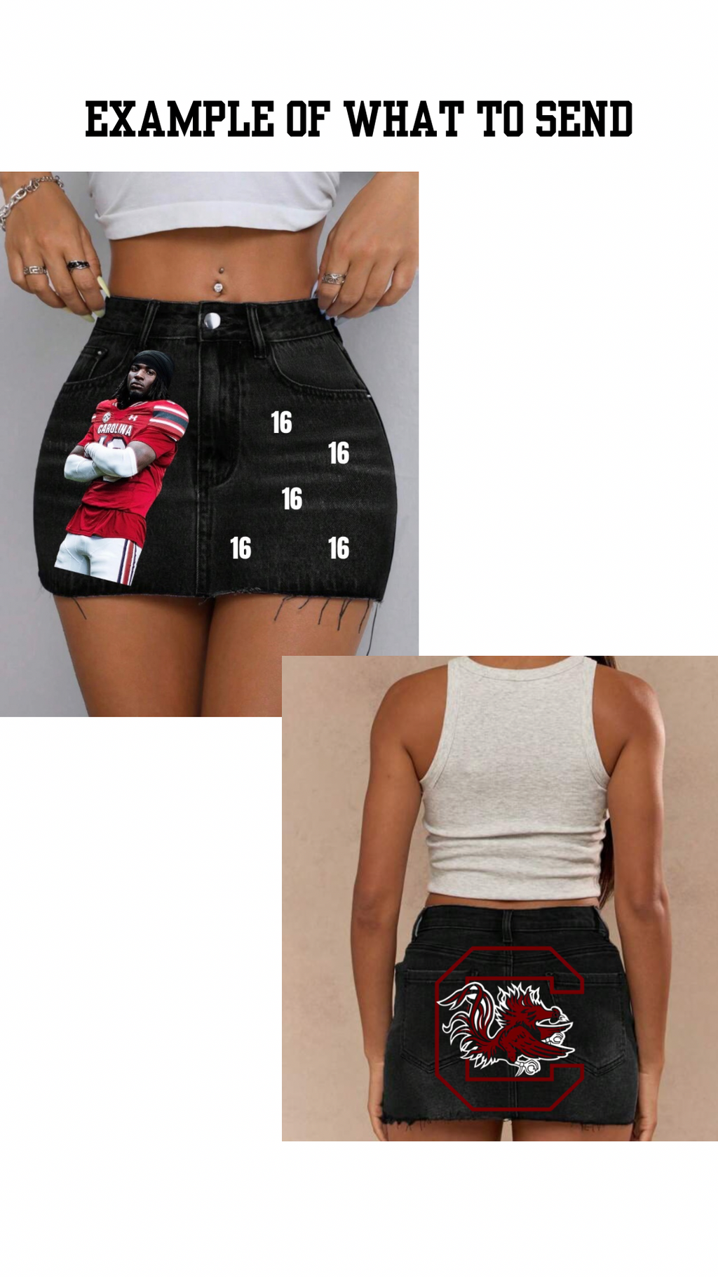 Tapestry patch skirt