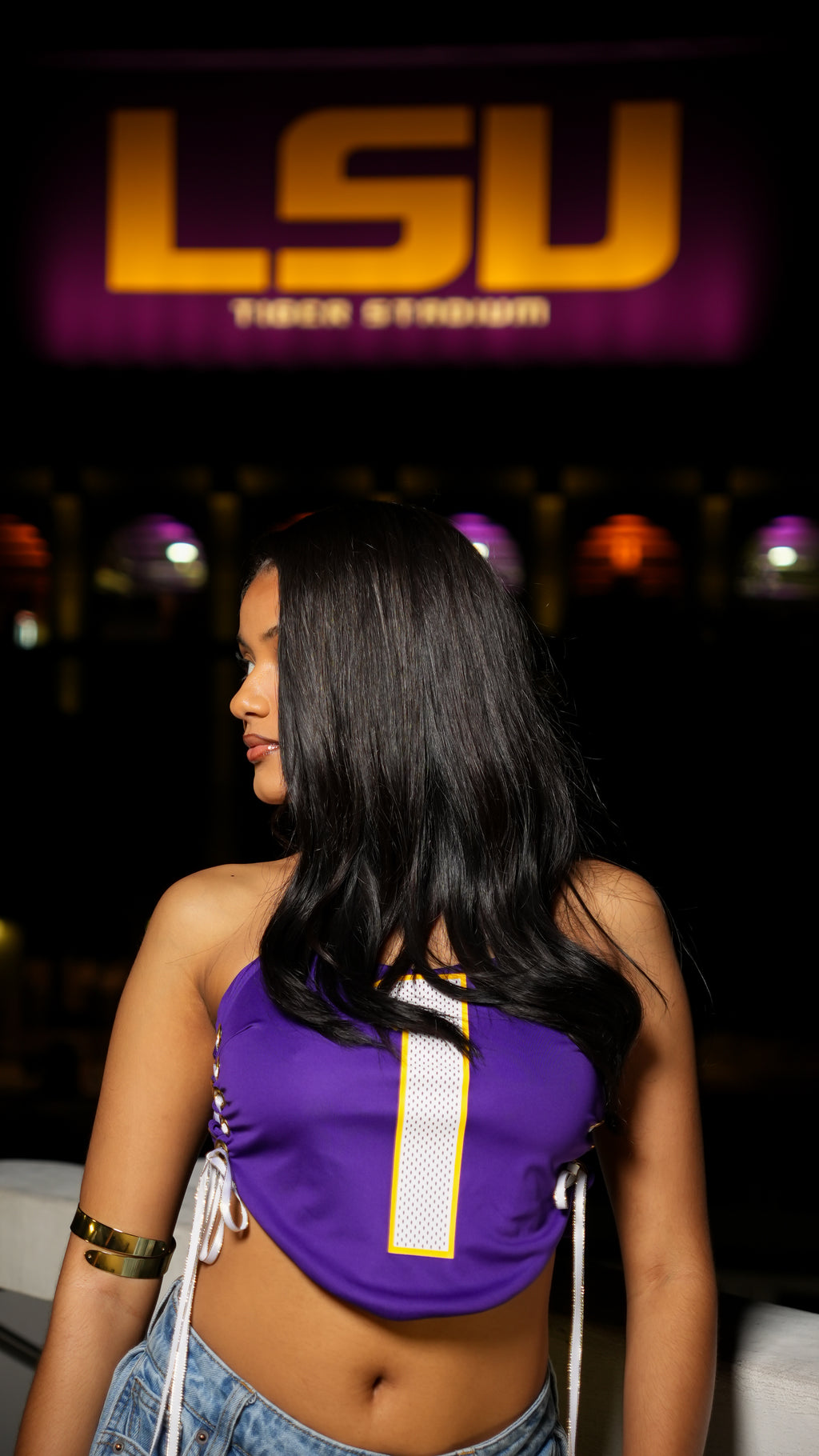 Lace Up Jersey Top