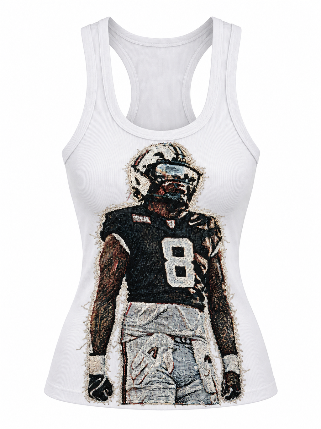 Player patchwork tank top