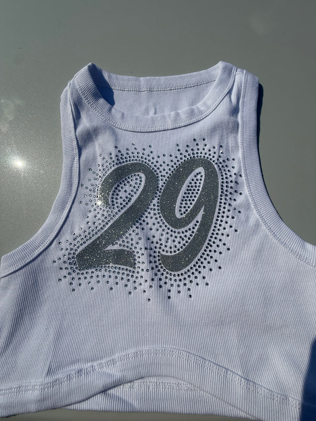 Number Bedazzled Tank Top