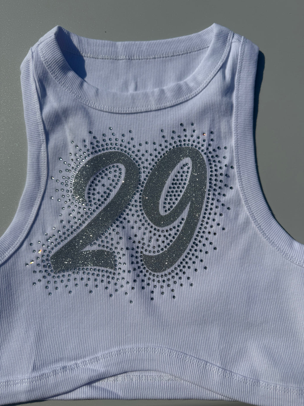 Number Bedazzled Tank Top