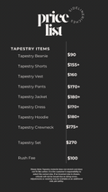 Estimated Full Tapestry Items Price List
